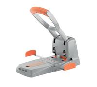 Perforatore HDC150 - massimo 150 fogli - 2 fori - passo 8 cm - grigioarancio - Rapid