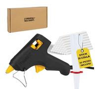 Rapid Pistola per Colla a Caldo Hobby con 30 Stick di Colla Trasparenti da 7 mm per il Fai da Te, Decorazioni e Riparazioni, Flusso di Colla da 100 g/h, Tempo di Riscaldamento di 10 Minuti