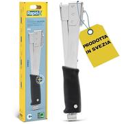 Rapid Pro R54 Graffatrice a martello in Acciaio per Fissare Moquette, Tappetini in Gomma Piuma e Feltro al Legno, Contiene fino a 177 Graffette Piatte n.140 da 6-12 mm, Confezionata in Cartone 5001696