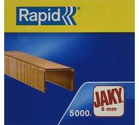 Rapid Punti metallici jaky, lunghezza 6 mm, filo robusto 20 fogli 5000 Agrafes ramato