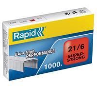 Punti Rapid Super Strong - 21/6 (6/6) - acciaio zincato - metallo - Rapid - conf. 1000 pezzi