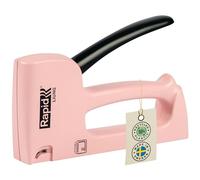 Rapid R13 Graffatrice per Tessuti e Tappezzerie. Realizzata con Plastica Riciclata al 90% e Acciaio, Prodotta in Svezia, Compatibile con graffette n. 13 da 4-10 mm, Rosa Ljung