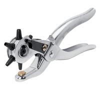 Rapid RP03 Pinza Fustellatrice per Pelle e Cuoio, Perforatrice a Revolver Multi-Misura per Cinture, Pelle, Tessuto e Plastica, Costruzione in Metallo Resistente (5001724)