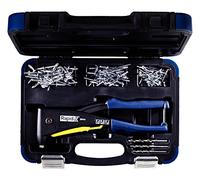 Pinza rivettatrice RP40 MULTI - Ugello universale compatibile con tutti i diametri dei rivetti - Parti metalliche rinforzate - 3 anni di garanzia - Dimensione : 25 x 345 x 170 - Peso : 0,49 kg