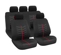 Set fodere coprisedili universali auto Rapid - Nero/Rosso