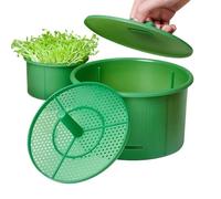 Rapid Sprouter Tray, Fast Seed Germinator, 7.28x6.5x4.72 Inch Sprouter with Drainage High Growth System, Mesh Sprouters Tray Eco Durable Structure, Stackable Garden, Home Kitchen