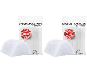 Rapid Stick di Colla a Caldo Colore Trasparente Professionale PRO-T, per Cavi e PVC, Diametro 12mm - Ø12 x 190mm, 1 Kg, 40302768 (Confezione da 2)