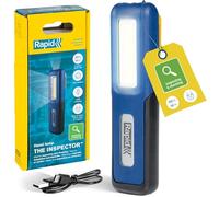 Rapid The Inspector Luce da Lavoro a LED Compatta da 150 Lumen e Luce Superiore da 50 Lumen, con Batteria Ricaricabile USB-C, 3,6 V, Supporto Magnetico e Gancio, Ideale per Spazi Ristretti (5001732)