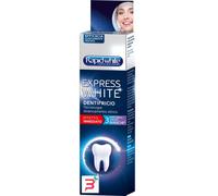 Rapid White - Dentifricio Sbiancante Denti Express White, per Uno Sbiancamento Fino a 3 Toni, Rinforza lo Smalto Dentale e Protegge da Carie, Gusto Menta, Clinicamente Testato, 75ml