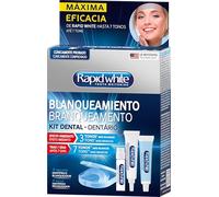 Rapid White - Kit di sbiancamento dentale con 2 stampi regolabili, acceleratore, gel e dentifricio sbiancante, fino a 7 tonalità più bianche in 1 settimana, senza perossido di idrogeno