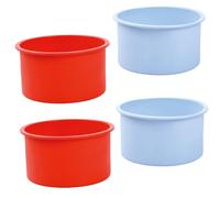 Rapidbok 4pcs 4 Pollici Stampi in Silicone per Dolci, Stampo Silicone per Torta, Stampo per Torta in Silicone Rotondo, Stampi in Silicone per Dolci da Forno per Pane Torte di Cioccolato Pane Mousse
