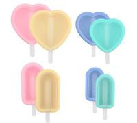 Rapidbok 8 Pezzi Stampi per Ghiaccioli Silicone, Forme per Gelato con Coperchi e 8 Bastoncini Riutilizzabile, Stampo Gelato Impilabile, Stampi Ghiaccioli Senza BPA per DIY Ghiaccioli Budino Cioccolato