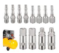 rapidi compressore d'aria Kit Di 12 Pezzi Accoppiatori E Spine | Raccordi rapidi maschio e femmina per tubo per garage cantiere industria automobilistica aerografo aerografo gara