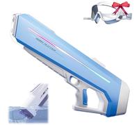 Rapidjet Pro - Electric Pulse Water Gun, Authentic Rapidjet Pro Fully Automatic Large Capacity Electric Water Gun, Automatic One-Button Refill, 7 Kinds of LED, 1000ml Tank, 10m Range (Blue)
