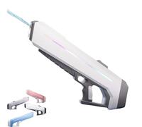 Rapidjet Pro - Electric Pulse Water Gun, Fully Automatic Large Capacity Electric Water Gun, Automatic One-Button Refill, 7 Kinds of LED Lighting Effects, Long-Range Power Soaker (Gray)