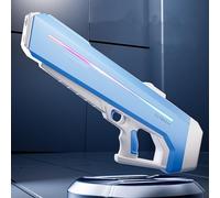 Rapidjet Pro - Electric Pulse Water Gun, RapidJet Pro ully Automatic Large Capacity Electric Water Gun, 7 Kinds of LED Lighting Effects, 1000ml Tank, 10 Meters Long Range (Blue)