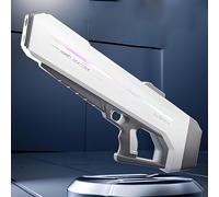 RapidJet PRO - Pistola ad Acqua elettrica a impulsi, Ricarica Automatica con Un Solo Pulsante, 7 Tipi di Effetti di Illuminazione a LED, Potente Pistola ad Acqua da Combattimento for Adulti(Gray)