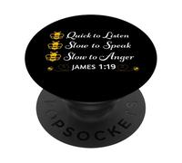 Rapido Per Ascoltare Giacomo 1:19 PopSockets PopGrip Adesivo