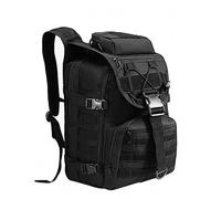 RAPIDSKY Zaino tattico 35L, impermeabile, design a scomparti multipli, grande capacità per 3 giorni di operazioni, MOLLE, in tela, ideale per escursionismo, trekking e campeggio (nero)