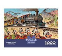 Rapina al treno nel Wild West Puzzle in Legno Impermeabile DIY Puzzles Da 1000 Pezzi Regali Per Adulti Impossibili Per Decorazioni Domestiche