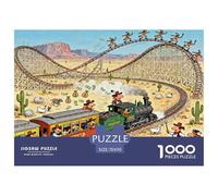 Rapina al treno nel Wild West Puzzle in Legno Impermeabile Puzzles Da 1000 Pezzi Regali Per Adulti Colorati Giochi Educativi