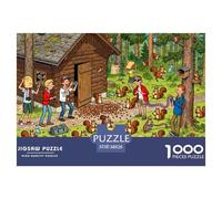 Rapina di scoiattolo della foresta nera Puzzle in Legno Impermeabile DIY Puzzles Da 1000 Pezzi Regali Per Adulti Sfidanti E Rompicapo Per Decorazioni Domestiche