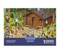 Rapina di scoiattolo della foresta nera Puzzle in Legno Impermeabile DIY Puzzles Da 1000 Pezzi Regali Per Adulti Divertenti Per Decorazioni Domestiche