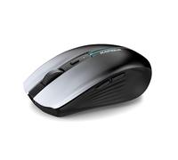RAPIQUE Mouse senza fili Bluetooth - Bianco a Nero Gradiente, Doppia connettività Bluetooth 5.1 e 2.4G, Silent Click, Ricaricabile, Ergonomico 6 Tasti per Windows/MacOS/Android/Laptop/MacBook/iPad