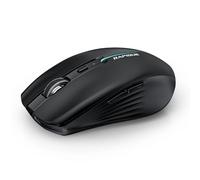 RAPIQUE Mouse wireless Bluetooth (BT1/BT2+USB) Tri-Mode ad alte prestazioni, ricaricabile, silenzioso, compatibilità multi-dispositivo per laptop, computer, MacBook, tablet, PC, (nero)
