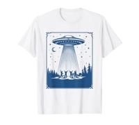 Rapitore Alieno Ufologico Vintage UFO Maglietta con Stampa Grafica Economica