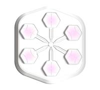 RAPLONC Smart Boxing Machine A LED Onepunch, Macchina da Allenamento per Musica Elettronica in Interni, Pad di Boxe Pannelli più Grandi con Supporto per Telefono E Guanti da,Bianca