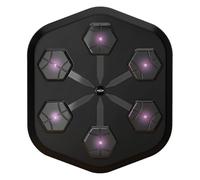 RAPLONC Smart Boxing Machine A LED Onepunch, Macchina da Allenamento per Musica Elettronica in Interni, Pad di Boxe Pannelli più Grandi con Supporto per Telefono E Guanti da,Nero