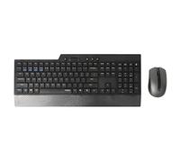 RAPOO 00192494 - Tastiera e mouse wireless con tastiera e mouse QWERTY portoghese (tastiera e mouse multimodale con Bluetooth e 2,4 GHz, mouse ottico 1600 DPI), colore: Nero