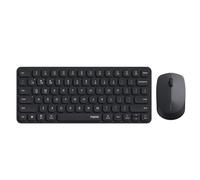 Rapoo 9010M - Set tastiera e mouse wireless da 2,4 GHz/Bluetooth 5.0/4.0 per Windows/Mac/Linux/Chrome, supporta 4 dispositivi, silenzioso, a basso profilo, alimentato a batteria