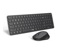RAPOO 9360M - Tastiera wireless e mouse, tastiera ultrasottile a 99 tasti E9310M serie Blade e mouse silenzioso M300G, supporta 4 dispositivi, silenziosa, alimentata a batteria, per Windows/Mac/Linux