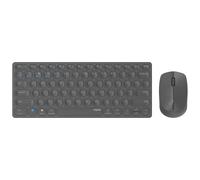 Rapoo 9600M Wireless multimode Blade Combo Set, QWERTY US - Grigio scuro