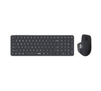 RAPOO - 9760M - Combo Tastiera e Mouse Wireless Multi Mode Ultra-Slim - Connessione wireless multimodalità, Connessione fino a 4 dispositivi, Design Ultra-Slim, Mouse Ergonomico - Nero