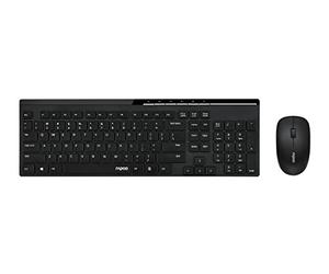 Rapoo KIT X8100 Tastiera Multimediale Wireless e Mouse, 2,4 GHz, Layout Italiano, Nero