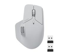 Rapoo MT760 - Mouse wireless multi-dispositivo, Bluetooth 5.0/3.0 e connessione tri-mode da 2,4 GHz, fino a 4 dispositivi, 11 pulsanti programmabili, DPI 4K, design ergonomico, durata della batteria