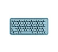 Rapoo Ralemo Pre 5 - Tastiera meccanica wireless Bluetooth/2,4 GHz/cavo | Layout tedesco QWERTZ, switch blu, tastiera per macchina da scrivere retrò, rotonda, 79 tasti, compatibile con PC e Mac, blu