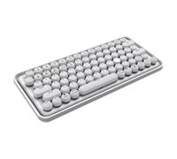 Rapoo Ralemo Pre 5 - Tastiera meccanica wireless Bluetooth/2,4 GHz/cavo | Layout tedesco QWERTZ, switch blu, tastiera per macchina da scrivere retrò, rotonda, 79 tasti, compatibile con PC e Mac