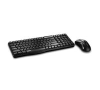 RAPOO RP X1800S UI-B - Tastiera multimediale wireless + mouse X1800S - Nero (QWERTY US Layout)