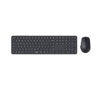 Rapoo Set di mouse Bluetooth senza fili, 9810 m, QWERTZ, senza fili, tastiera wireless Full Size con base in alluminio, Multi Devices PC, ricaricabile, grigio scuro