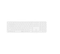 Rapoo Tastiera senza fili E9810M QWERTZ Bluetooth per PC Mac Tastiera computer Full Size in alluminio Base Wireless Keyboard Multi Devices Computer Ricaricabile Bianco