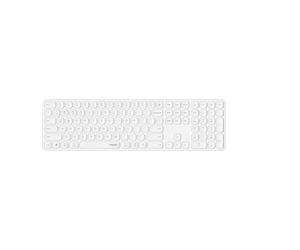 Rapoo Tastiera senza fili E9810M QWERTZ Bluetooth per PC Mac Tastiera computer Full Size in alluminio Base Wireless Keyboard Multi Devices Computer Ricaricabile Bianco