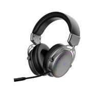 Rapoo VH800 - Cuffie wireless da gioco Over-Ear, microfono flessibile con muto, cuscinetti auricolari in ecopelle, batteria 46 ore, cuffie Bluetooth e 2,4 GHz PC/Mac/Xbox One/PS4/Nintendo Switch,