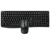 Rapoo | Mouse e tastiera wireless X1800Pro (mouse e tastiera Bluetooth, resistente agli spruzzi, batteria durevole, universale) colore nero