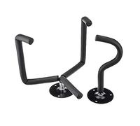 Rapoyo Staffa da parete per chitarra, acustica, elettrica, classica, ukulele, banjo e mandolino, montaggio a parete, supporto orizzontale per chitarra a doghe, supporto per basso, nero, ferro e