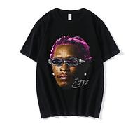 Rapper Young Thug Cotton T Shirt Ragazzi Moda Hip Hop Street Style T Shirt Summer Kids T-Shirt Manica Corta Top XS-4XL-Black||XS