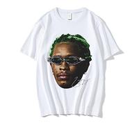 Rapper Young Thug Graphic T Shirt Uomo Donna Moda Hip Hop Street Style T-Shirt Estate Casual Manica Corta Tee Shirt Oversize XS-4XL-Black||XS
